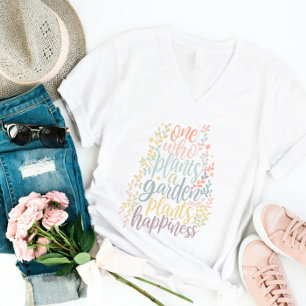 Pretty Boho Botanical Gardener Quote T-Shirt