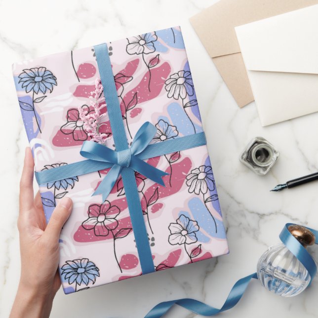 Pretty Boho Floral Wrapping Paper (Gifting)