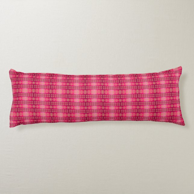 Pretty Boho Pink Pattern Body Cushion (Back)