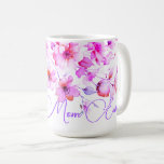 Pretty Boho purple Pink Watercolor floral best mum Coffee Mug<br><div class="desc">Pretty Boho purple Pink Watercolor floral best - mum ever mug. Romantic pretty boho purple and pink wildflowers. Perfect for spring, summer, or fall events. Beautiful wildflower watercolor artwork for country, boho, garden, and floral theme occasions. To get started changing names and event details, click on "Personalise this template" and...</div>