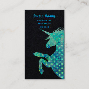 Pretty Boho Unicorn Business Card