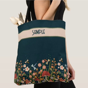 Pretty Boho Wildflower Fun Custom Inspirivity tote