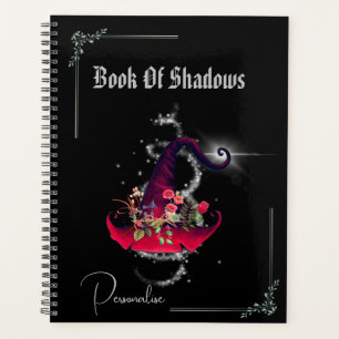 Pretty Book Of Shadows Red Witches Black Journal  Planner