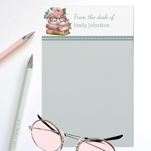 Pretty Books Sage Green Personalised Stationery