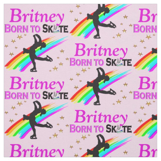 PRETTY BORN TO SKATE PERSONALIZED FABRIC (Swatch)