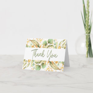 Pretty Botanical Thank You Card