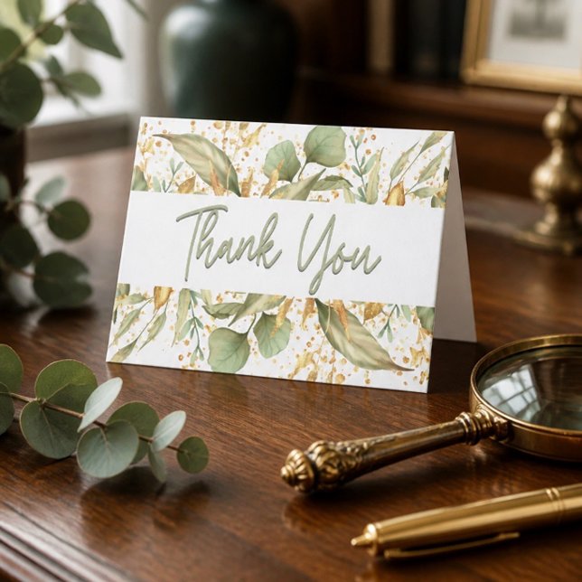 Pretty Botanical Thank You Card (Creator Uploaded)