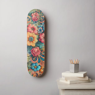 Pretty Bouquet of Flowers Skateboard