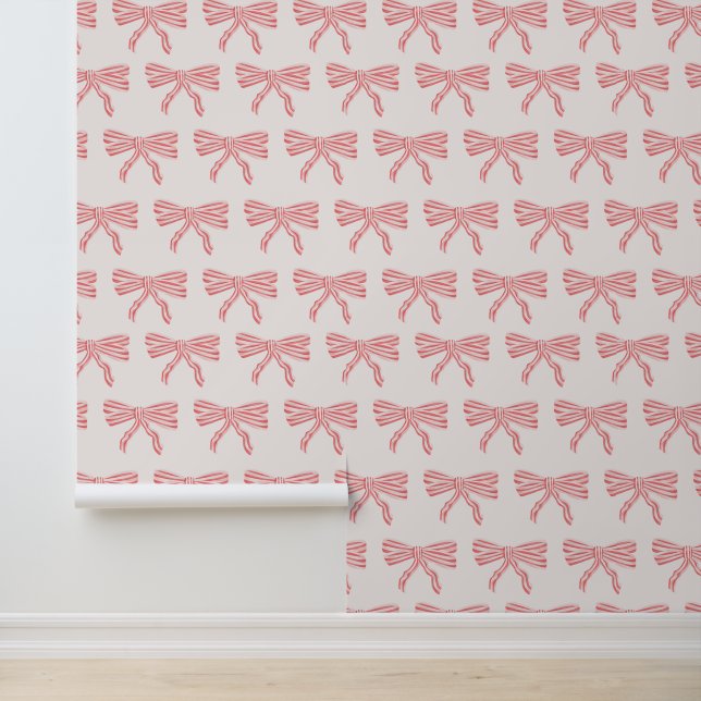 Pretty bow coquette pink wallpaper (Application)