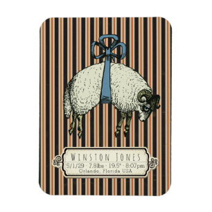 Pretty Bow Sheep Collection™ - Birth Info / Magnet