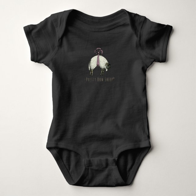 Pretty Bow Sheep™ Collection - (More Colours) Baby Bodysuit (Front)