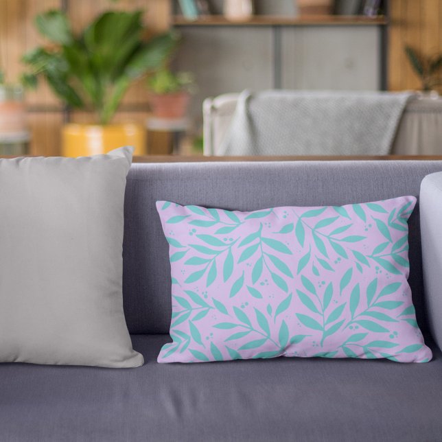 Pretty branches - turquoise and violet teen decorative cushion (Creator Uploaded)