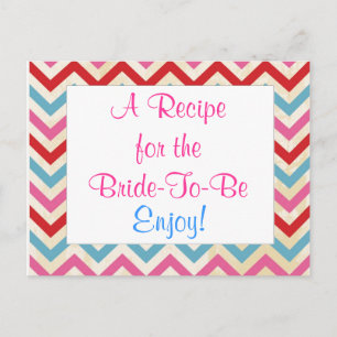 Pretty Bridal Shower Recipe Card