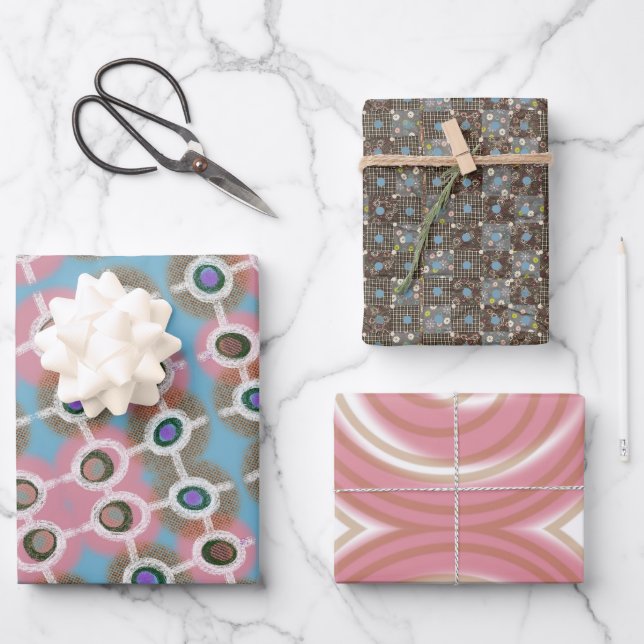 pretty bright pink friendly wrapping paper for you (Front)