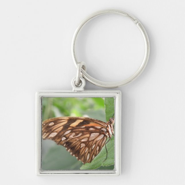 Pretty Brown Butterfly Keychain (Front)