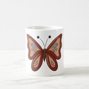 Pretty Brown Butterly Coffee Mug
