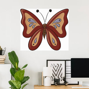 Pretty Brown Butterly Poster