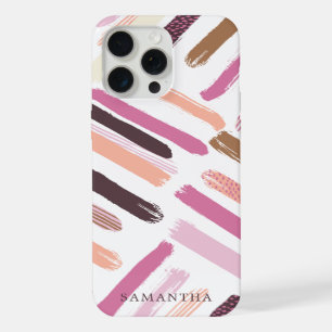 Pretty Brush Strokes Pattern iPhone 15 Pro Max Case