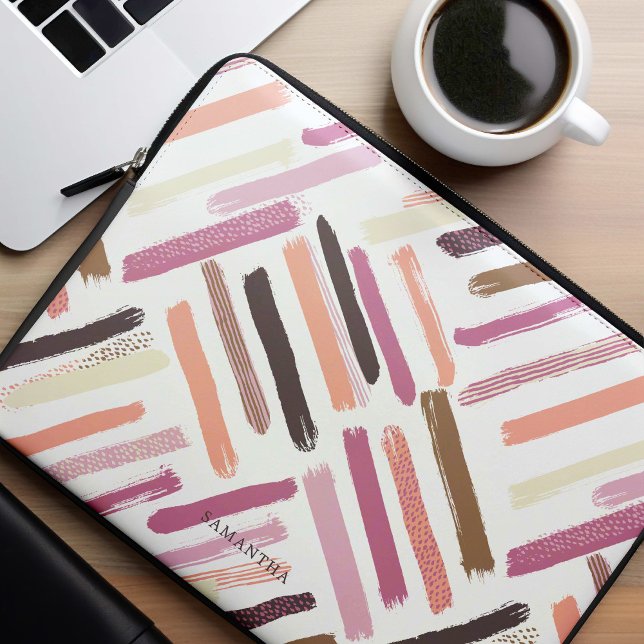 Pretty Brush Strokes Pattern Laptop Sleeve (Creator Uploaded)