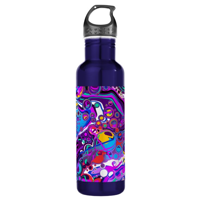Pretty Bubbles Marble Fluid Art   710 Ml Water Bottle (Front)