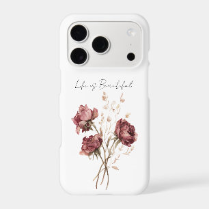 Pretty Burgundy Red Roses Floral