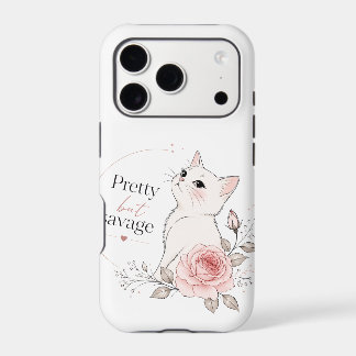 Pretty But Savage Kawaii Cat Rose Case