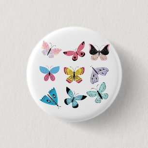 Pretty Butterflies 3 Cm Round Badge