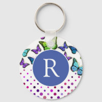 Pretty Butterflies and Dots Monogram