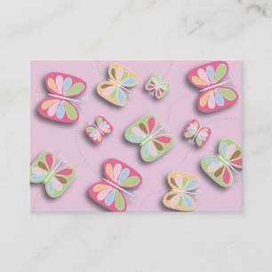 Pretty Butterflies Flutter By Babysitting Business Card