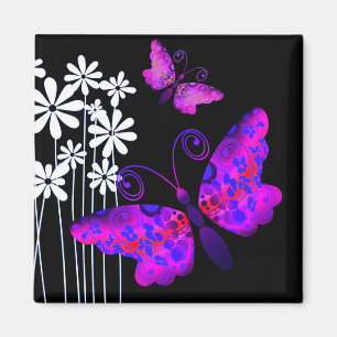 "Pretty Butterflies" (purple) by Cheryl Daniels Magnet
