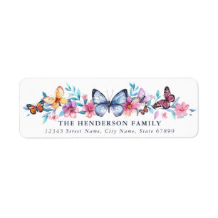 Pretty Butterflies Return Address Labels