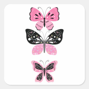 Pretty Butterflies  Square Sticker