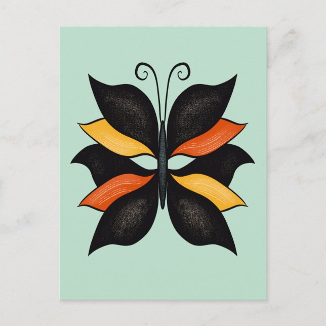 Pretty Butterfly Abstract Art Postcard (Front)