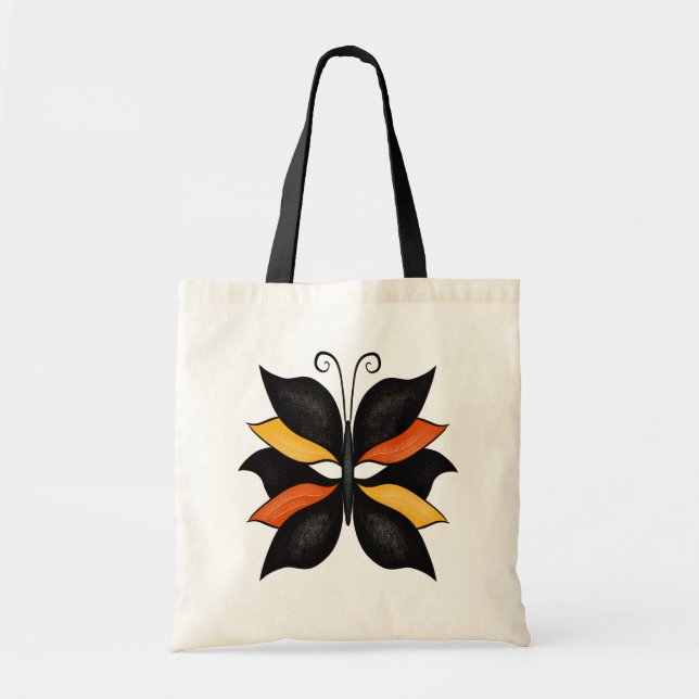 Pretty Butterfly Abstract Art Tote Bag (Front)