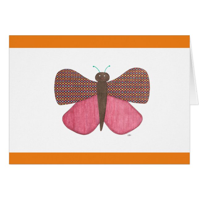 Pretty Butterfly Art Notecard (Front Horizontal)