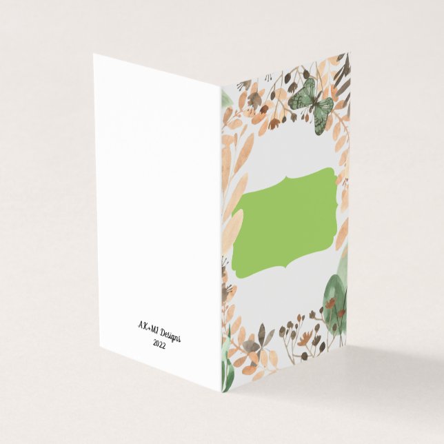 Pretty Butterfly Blank Inside Greeting Cards (Outside)