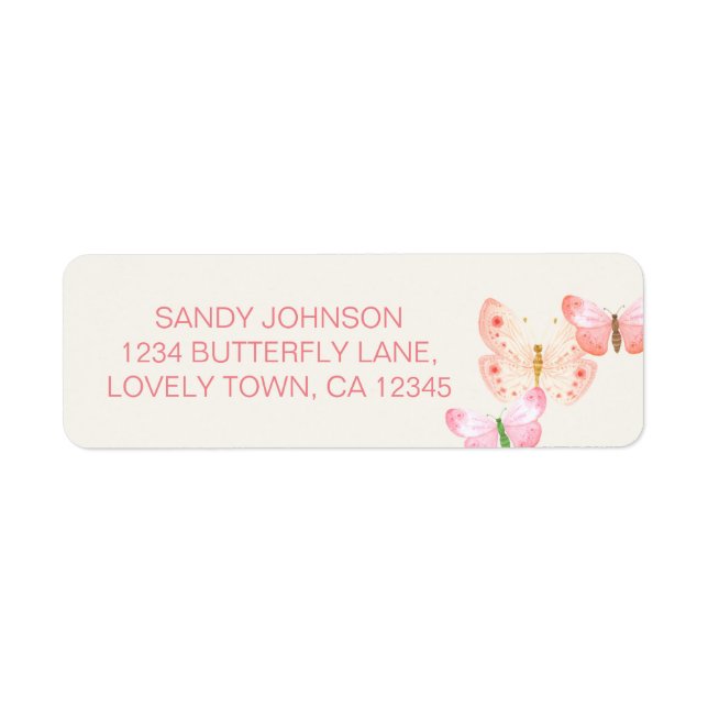 Pretty Butterfly Coral Cream New Address (Front)