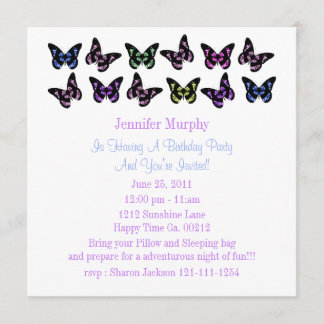 Pretty Butterfly Invitations