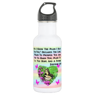 PRETTY BUTTERFLY JEREMIAH 29:11 532 ML WATER BOTTLE