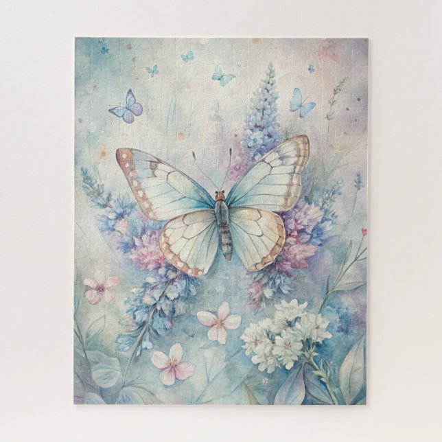 Pretty Butterfly on Flowers Jigsaw Puzzle (Vertical)