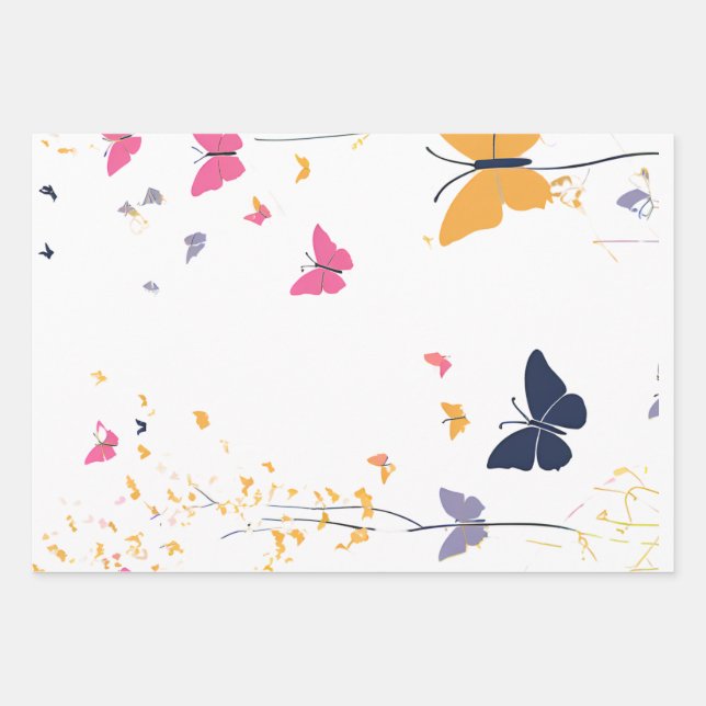 Pretty butterfly Print and a Hazy Lavender Sheet (Front)