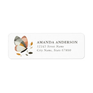 Pretty Butterfly Return Address Labels