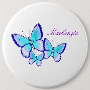 Pretty Butterfly Trio 6 Cm Round Badge