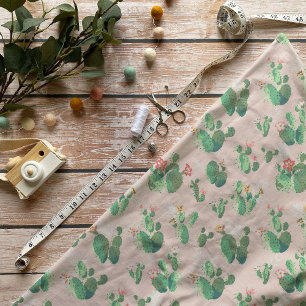 Pretty Cactus Print Fabric
