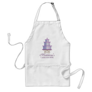 Pretty Cake on Stand Custom Bake Shop Apron