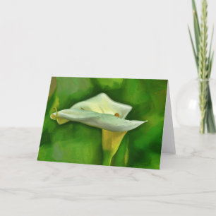 Pretty Calla Lily Flower Floral Art Note Card