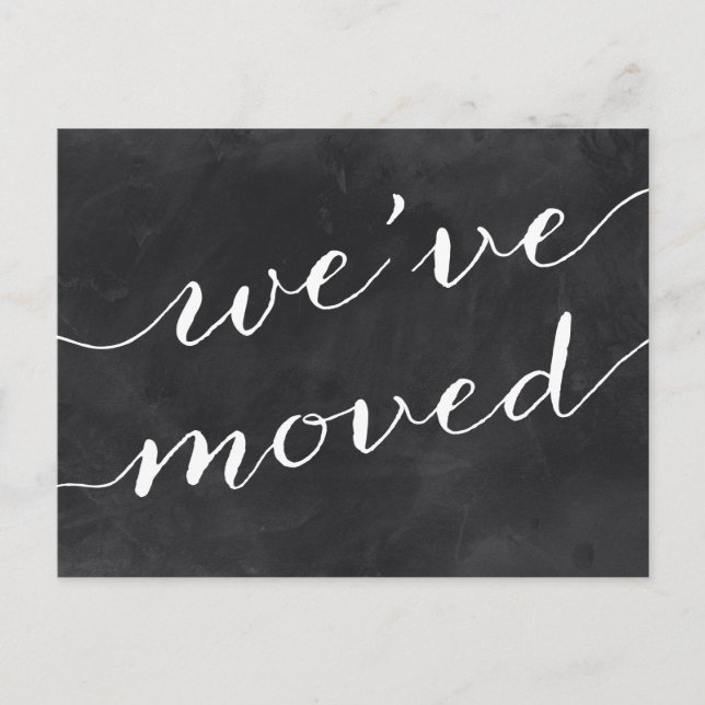 Pretty Calligraphy | Change of Address Announcement Postcard (Front)