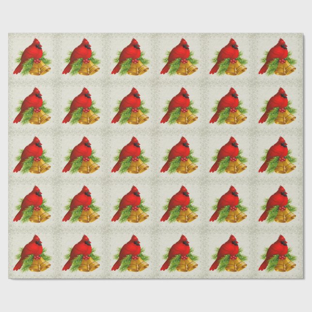 Pretty Cardinal Elegant Gift Wrap - SRF (Flat)