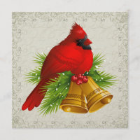 Pretty Cardinal Elegant Invitation