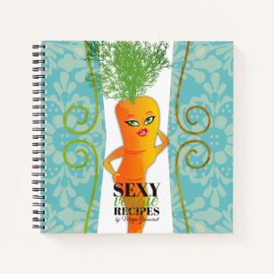 Pretty carrot vegan vegetarian cookbook recipe notebook